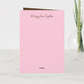 Vrouw 10e Jubileum katten bruin roze Kaart (Achterkant)