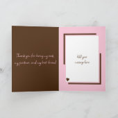 Vrouw 10e Jubileum katten bruin roze Kaart (Binnen)