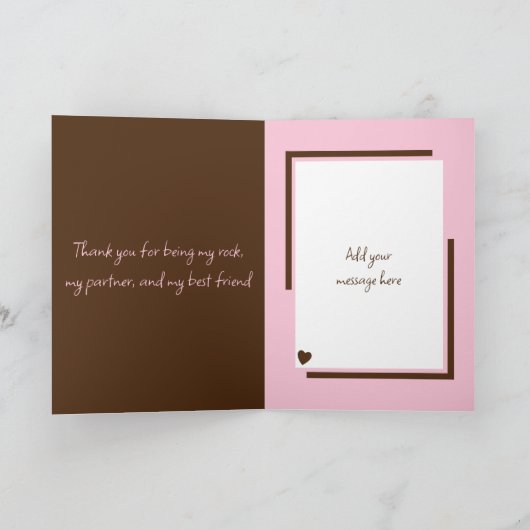 Vrouw 10e Jubileum katten bruin roze Kaart (Binnen)