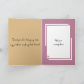 Vrouw 10e Jubileum uilen goudroze Kaart (Binnen)