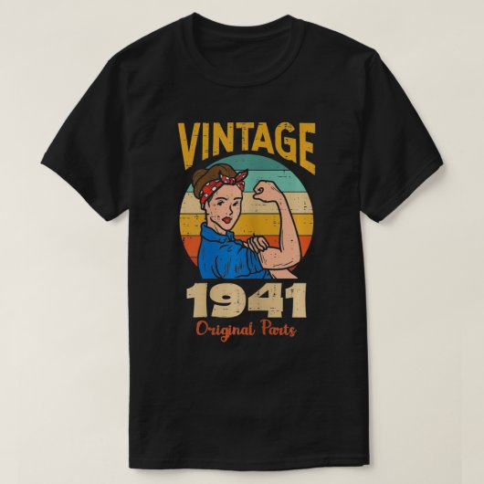  vrouw 1941 80 jaar oud 80th t-shirt (Design voorkant)