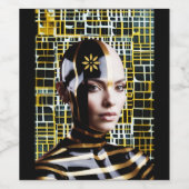 Vrouw 1 wijn etiket (Enkel label)