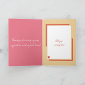 Vrouw 1e Jubileum roze rode schattige vogeltjes Kaart (Binnen)