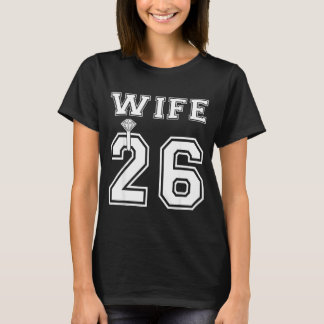Vrouw 2026 echtgenoot bijpassend verlovingsfeest t-shirt