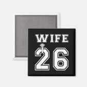 Vrouw 2026 man bijpassend verlovingsfeest magneet (Voorkant / Achterkant)