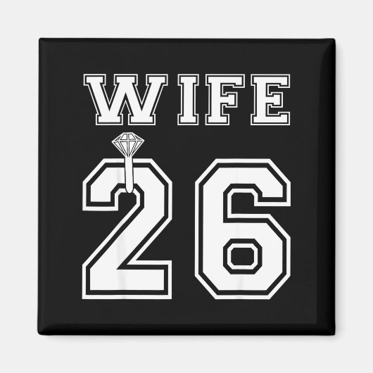 Vrouw 2026 man bijpassend verlovingsfeest magneet (Voorkant)