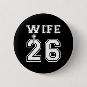 Vrouw 2026 Man Bijpassend Verlovingsfeest Ronde Button 5,7 Cm