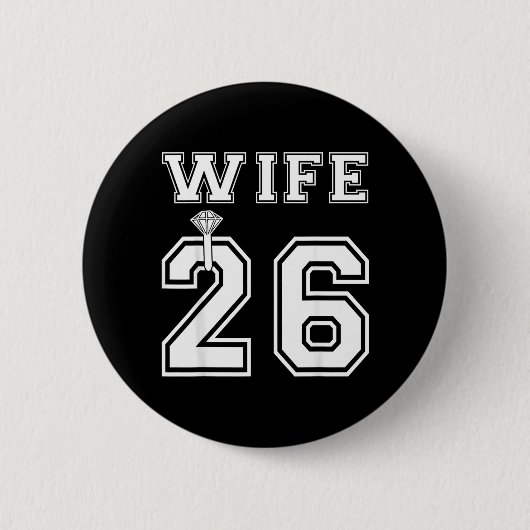 Vrouw 2026 Man Bijpassend Verlovingsfeest Ronde Button 5,7 Cm (Voorkant)