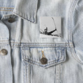 Vrouw 2 vierkante button 5,1 cm (In situ)
