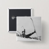 Vrouw 2 vierkante button 5,1 cm (Voorkant /achterkant)