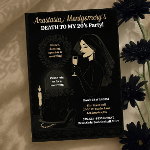 Vrouw 30ste verjaardag Gothic Glam Dood aan mijn 2 Kaart