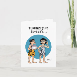 Vrouw 31ste verjaardag kaart