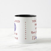 Vrouw 40 jaar huwelijk est jaar paarse rood mok (Midden)