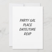 VROUW "40E" BIRTHDAY PARTIJ INVITATIE KAART (Achterkant)