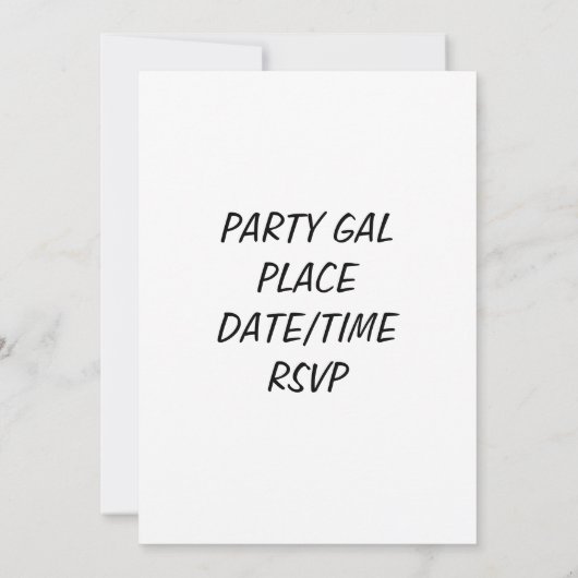 VROUW "40E" BIRTHDAY PARTIJ INVITATIE KAART (Achterkant)