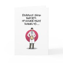 Vrouw 45e geboortedagkaart
