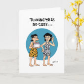 Vrouw 46e verjaardag kaart (Gele Bloem)