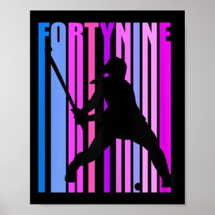 Vrouw 49e verjaardag veldhockeyspeler sport T-shir Poster