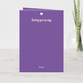 Vrouw 50-jarig jubileum hebben we het paarse gemaa kaart (Achterkant)