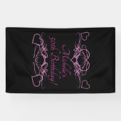 Vrouw: 50e verjaardag spandoek (Horizontaal)