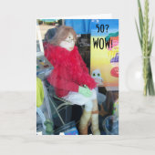 VROUW 50ste VERJAARDAG FUN-MANNEQUIN STIJL Kaart (Voorkant)