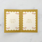 Vrouw 50ste verjaardag vogels goud roze kaart (Binnen)