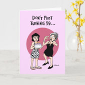 Vrouw 59e verjaardag kaart (Gele Bloem)