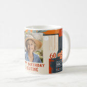 Vrouw 60e Verjaardag Moderne Kleuren Foto Mok 003 (Voorkant rechts)