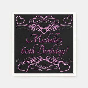 Vrouw 60e verjaardag servet