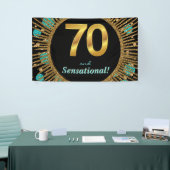 Vrouw 70e verjaardag banner (Beurs)