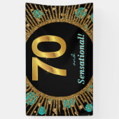 Vrouw 70e verjaardag banner (Verticaal)