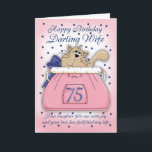 Vrouw 75 Verjaardag - Verjaardag Kaart Vrouw<br><div class="desc">Vrouw 75 Verjaardag - Verjaardag Kaart Vrouw</div>