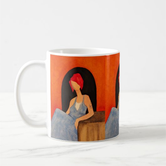 "Vrouw (87)" Koffiemok (Links)