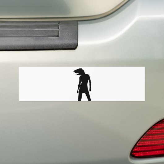 Vrouw 8 bumpersticker (Op auto)