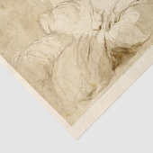 Vrouw aan bed met haar Dog Chalk Painting 1770 Tissuepapier (Detail)