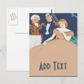 Vrouw aan boord briefkaart (Voorkant / Achterkant)