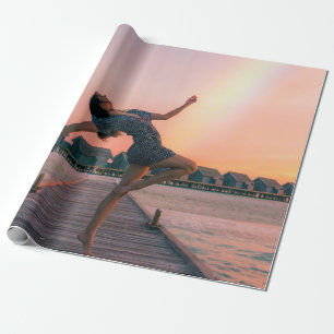 Vrouw aan de dop cadeaupapier