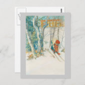 Vrouw aan de huid - Skidloperskan Briefkaart (Voorkant / Achterkant)