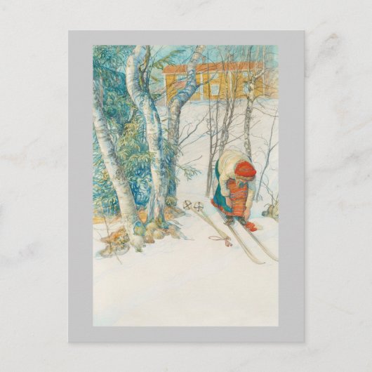 Vrouw aan de huid - Skidloperskan Briefkaart (Voorkant)