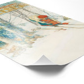 Vrouw aan de huid - Skidloperskan Foto Afdruk (Hoek)