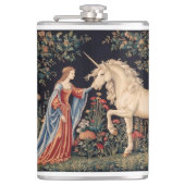Vrouw aan de Licorne Heupfles (Voorkant)