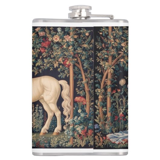 Vrouw aan de Licorne Heupfles (Achterkant)