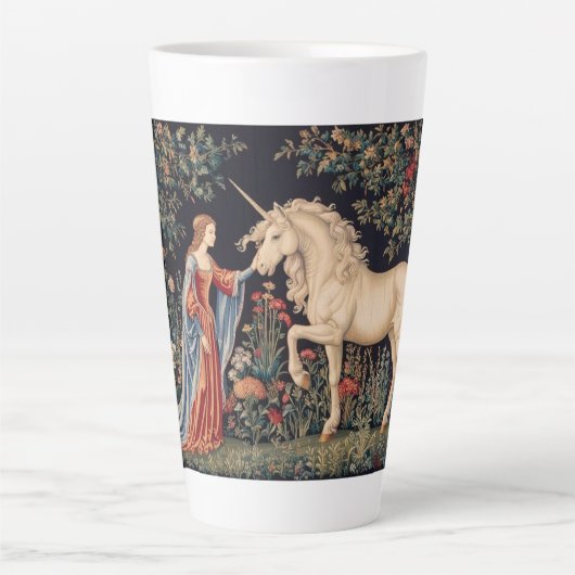 Vrouw aan de Licorne Latte Mok (Voorkant)