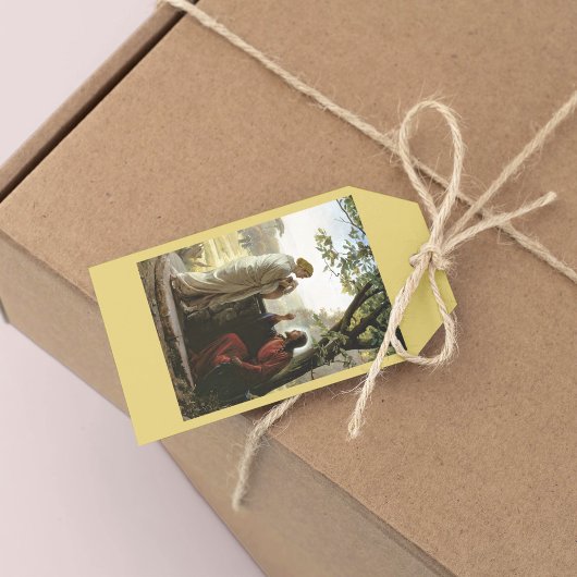 Vrouw aan de Nou, Cadeaulabel