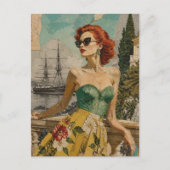 Vrouw aan de Oceaan Briefkaart (Voorkant)