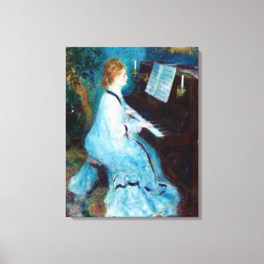 Vrouw aan de Piano Canvas Afdruk (Voorkant)