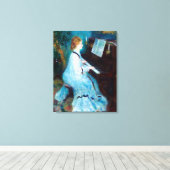 Vrouw aan de Piano Canvas Afdruk (Insitu (Houten vloer))