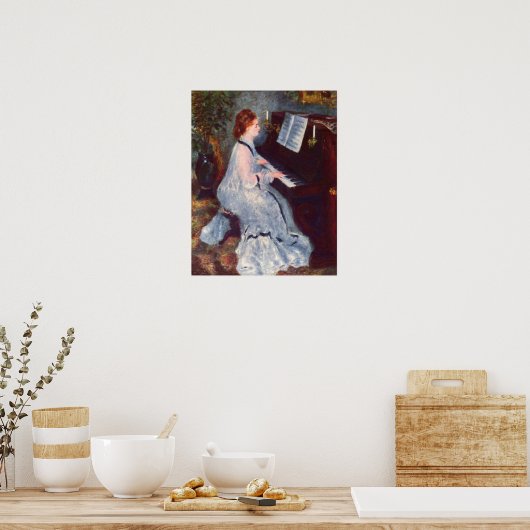 Vrouw aan de Piano Poster (Keuken)