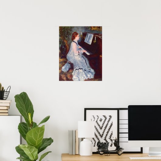 Vrouw aan de Piano Poster (Thuiskantoor)