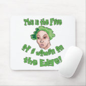 Vrouw aan de rand muismat (Met muis)